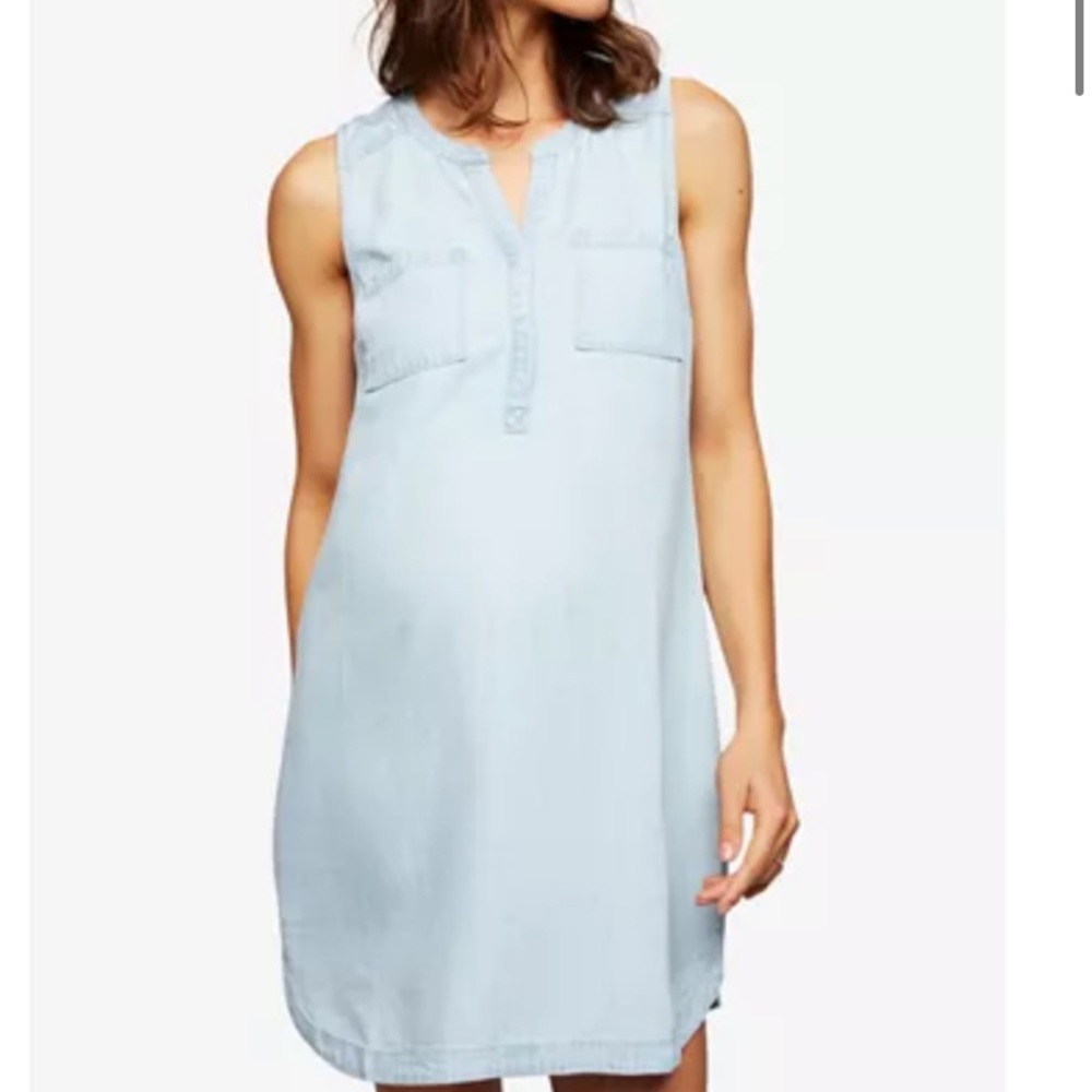 A Pea In The Pod Chambray Tunic Dress